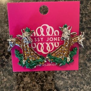 Sassy Jones Samba Studs Floral Giraffe